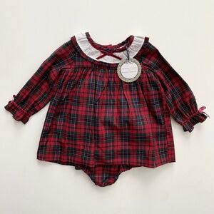 Edgehill Collection x Darby Fallon Clark Nwt Red Julia Plaid Dress Set